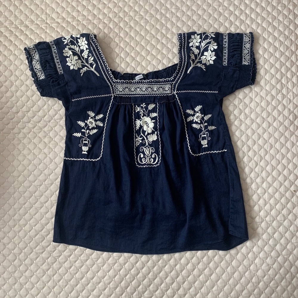 J. Crew Embroidered Top